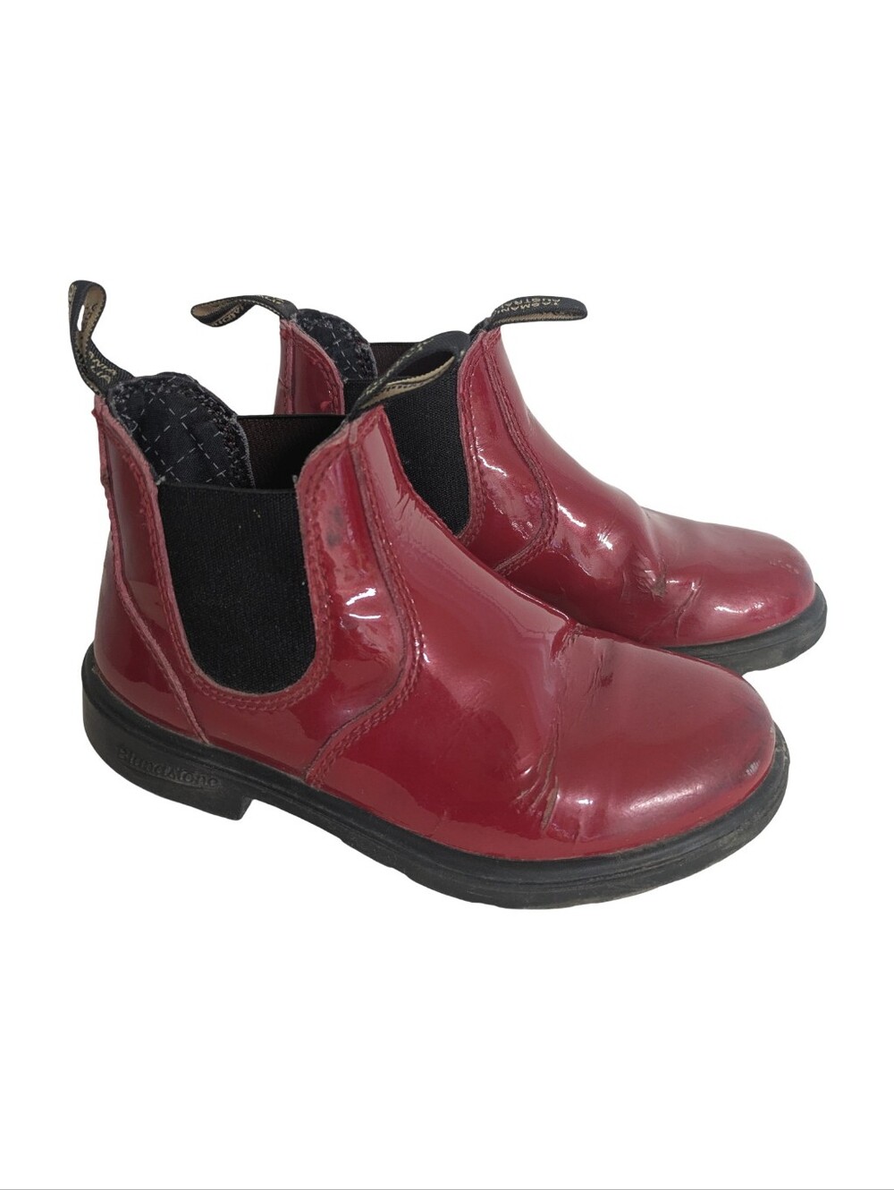 Kids Red Blundstones Size 13 - Shiny Red Boots Unisex